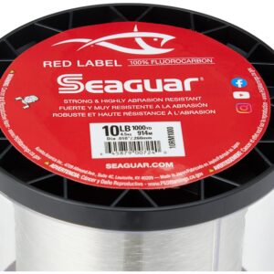 Seaguar 10RM1000 Red Label Saltwater Fluorocarbon Line, .010" Diameter, 10 Lb Tested, 1000 yd, Clear