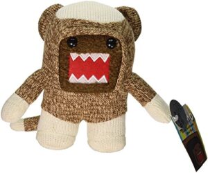 domo 6.5 inch plush figure sock monkey