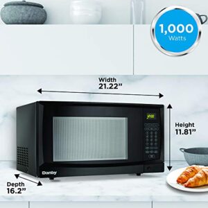 Microwave Oven 1.1 Cu. Ft. Black, 1000 Watts