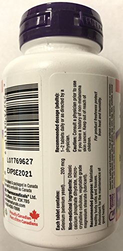 Webber Naturals Selenium, 200mcg, 90 Tablets x 5 Bottles