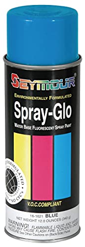 Seymour 16-1621 Spray-Glo Water Base Paints, Fluorescent Blue 12 Ounce (Pack of 1)