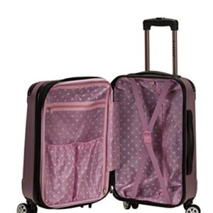 Rockland London Hardside Spinner Wheel Luggage, Pink, 3-Piece Set (20/24/28)