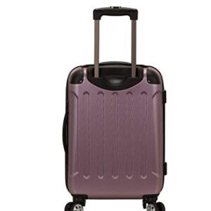 Rockland London Hardside Spinner Wheel Luggage, Pink, 3-Piece Set (20/24/28)