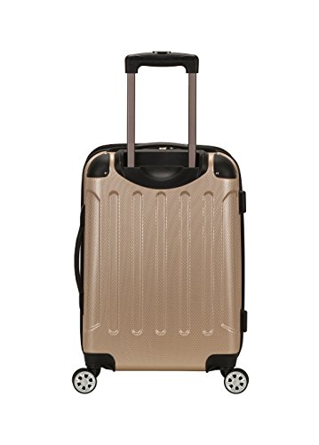 Rockland London Hardside Spinner Wheel Luggage, Champagne, 3-Piece Set (20/24/28)