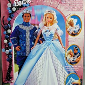 Barbie 1998 Sleeping Beauty Doll with Dress, Shoes and Musical Pillow Plus Her Eyes Magically Open and Close