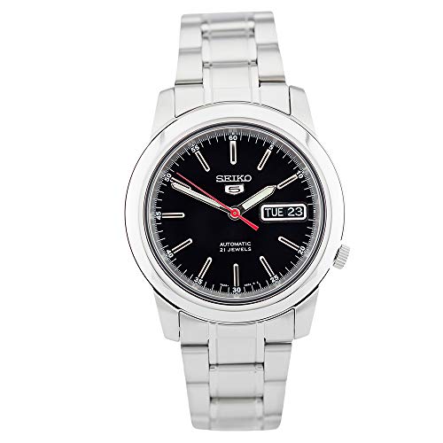 Stainless Steel Seiko 5 Automatic Black Dial