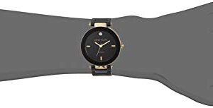 Anne Klein Women's AK/1018BKBK Black Ceramic Bracelet Watch with Diamond Accent