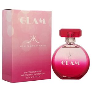 kim kardashian glam eau de parfum, 3.4 ounce