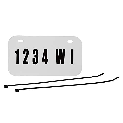 Raider FS-12000-1 ATV/UTV Wisconsin License Plate Kit with Numbers and Letters Included (7.5 in x 4 in)