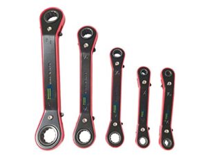 ez travel collection offset ratchet box wrench set 5 piece sae forged polished full automotive