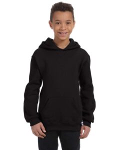 russell athletic boys russell athletic athletic big boys' fleece crew, hoodie-black, m hoodie, hoodie - black, medium us