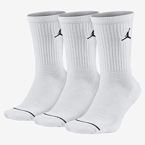 JORDAN JORDAN JUMPMAN CREW 3PPK SOCKS WHITE WHITE BLACK SIZE L