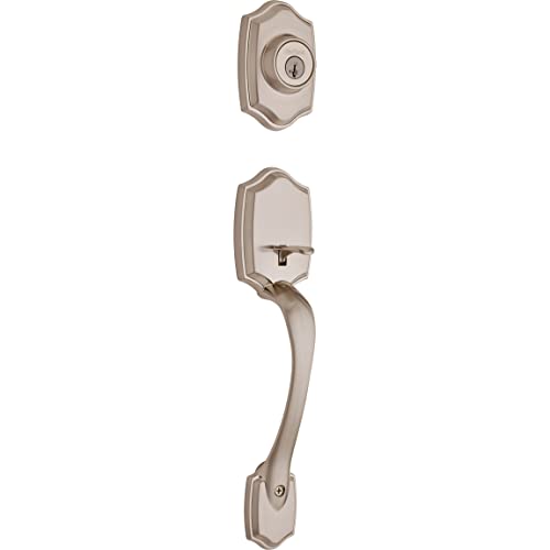 Kwikset 687BW LIP 15 SMT RCAL 96870-095 Belleview Single Cylinder Exterior Only Handleset Featuring SmartKey in Satin Nickel