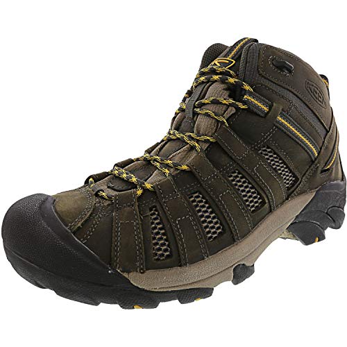 KEEN Men's Voyageur Mid Hiking Boot,Raven/Tawny Olive,15 M US