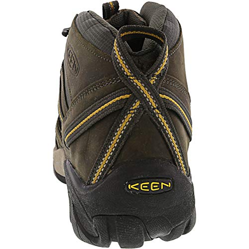 KEEN Men's Voyageur Mid Hiking Boot,Raven/Tawny Olive,15 M US