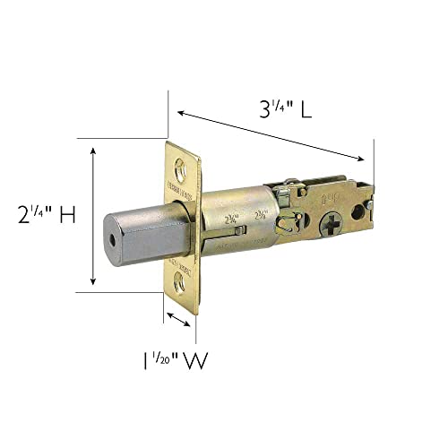 Design House 786103 Pro, Polished Brass Finish, Square Deadbolt Latch