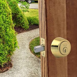 Design House 786103 Pro, Polished Brass Finish, Square Deadbolt Latch