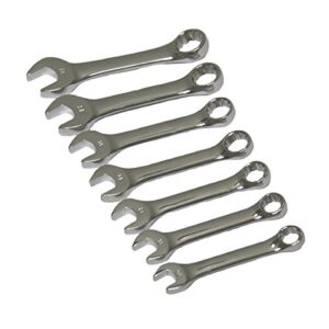 GRIP 89096 Stubby Combo Wrench Set, SAE, 7-Piece, 32 oz.