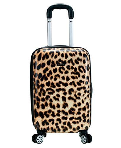 Rockland Safari Hardside Spinner Wheel Luggage, Leopard, 3-Piece Set (20/24/28)