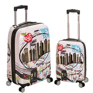 rockland departure hardside spinner wheel luggage set, new york, 2-piece (20/28)