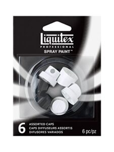 liquitex professional spray paint nozzles, assorted 6-pack, 6 count (pack of 1), black/white