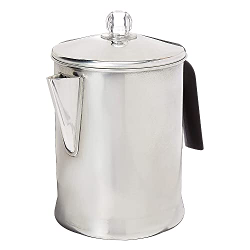 Primula Today Aluminum Stove Top Percolator Maker Durable, Brew Coffee On Stovetop, 9 Cup, Silver