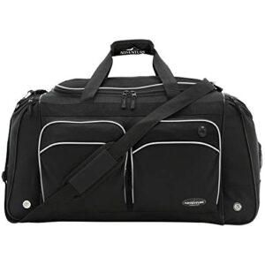 travelers club adventure travel duffel bag, black, 28 inch