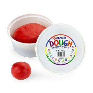 hygloss products dazzlin' dough, red, 3 lb. tub