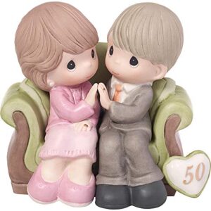 precious moments, through the years - 50th anniversary, bisque porcelain figurine, 123021