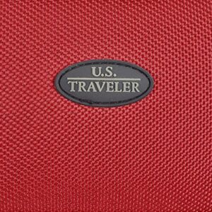 U.S. Traveler Rio Rugged Fabric Expandable Carry-On Luggage Set, Red, 2-Piece Set