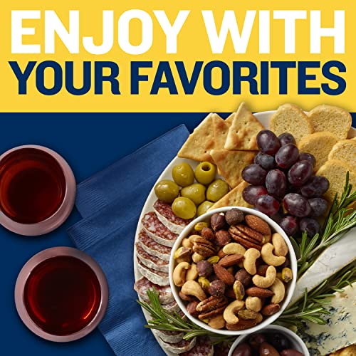 PLANTERS Deluxe Salted Mixed Nuts, Party Snacks, Plant-Based Protein 34oz (1 Container)