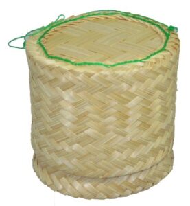 thai handmade sticky rice serving basket small size