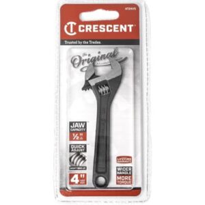 Crescent 4" Adjustable Black Oxide Wrench - Carded - AT24VS