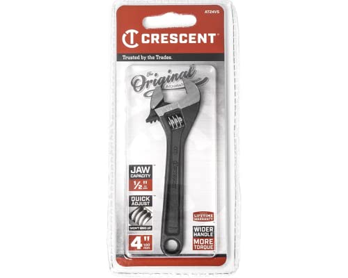 Crescent 4" Adjustable Black Oxide Wrench - Carded - AT24VS