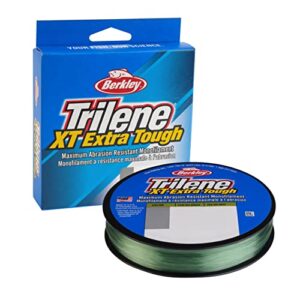 berkley trilene® xt®, low-vis green, 14lb | 6.3kg, 300yd | 274m monofilament fishing line, suitable for saltwater and freshwater environments