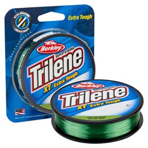 berkley trilene® xt®, low-vis green, 12lb | 5.4kg, 300yd | 274m monofilament fishing line, suitable for saltwater and freshwater environments