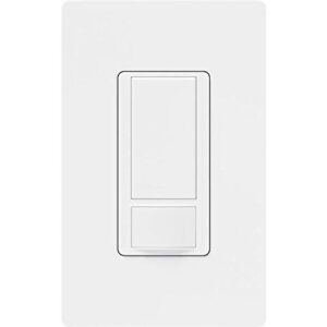 lutron maestro motion sensor switch with wallplate | 2 amp, single pole | ms-ops2hw-wh | white