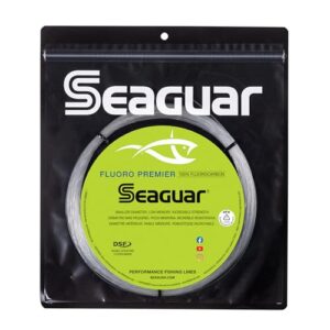 seaguar fluoro premier 100% fluorocarbon fishing line dsf, 200lbs, 50yds break strength/length - 200fpc50