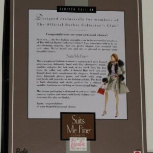 The Official Barbie Collector's Club: 1999 Limited Edition "Suits Me Fine" Fashion