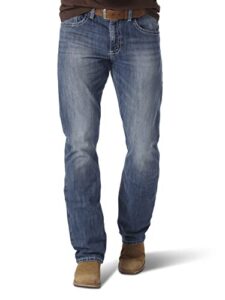 wrangler mens 20x no. 42 vintage boot cut jeans, light blue, 34w x 32l us