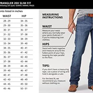 Wrangler mens 20x No. 42 Vintage Boot Cut jeans, Light Blue, 34W x 32L US