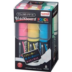 uni posca black board marker -bold point-8 colors set (pce2508k8c)