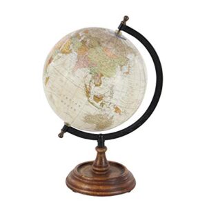 Deco 79 Mango Wood Globe with Wood Base, 9" x 8" x 13", Brown