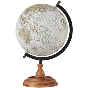 Deco 79 Mango Wood Globe with Wood Base, 9" x 8" x 13", Brown