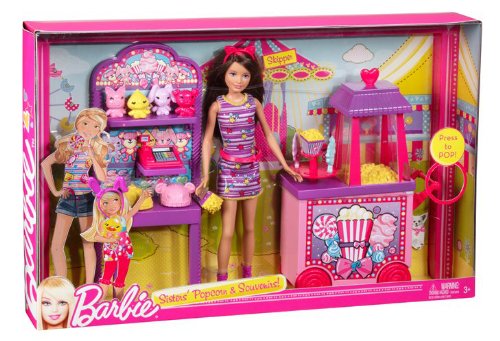 Mattel Barbie Sisters Popcorn and Souvenirs Playset