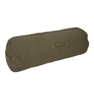 stansport zippered canvas deluxe duffel bag - o.d. green (1232)