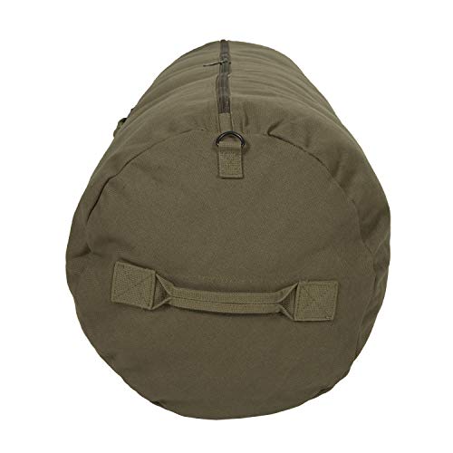 Stansport Zippered Canvas Deluxe Duffel Bag - O.D. Green (1232)
