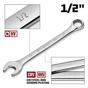 Powerbuilt 644144 SAE Mirror Polished 1/2˝ Combination Wrench