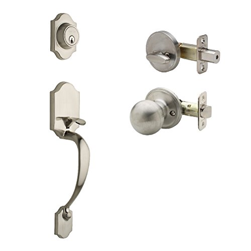 Copper Creek HZ2610XBK-SS Heritage Front Entrance Handleset in Satin Stainless with Ball Knob Interior