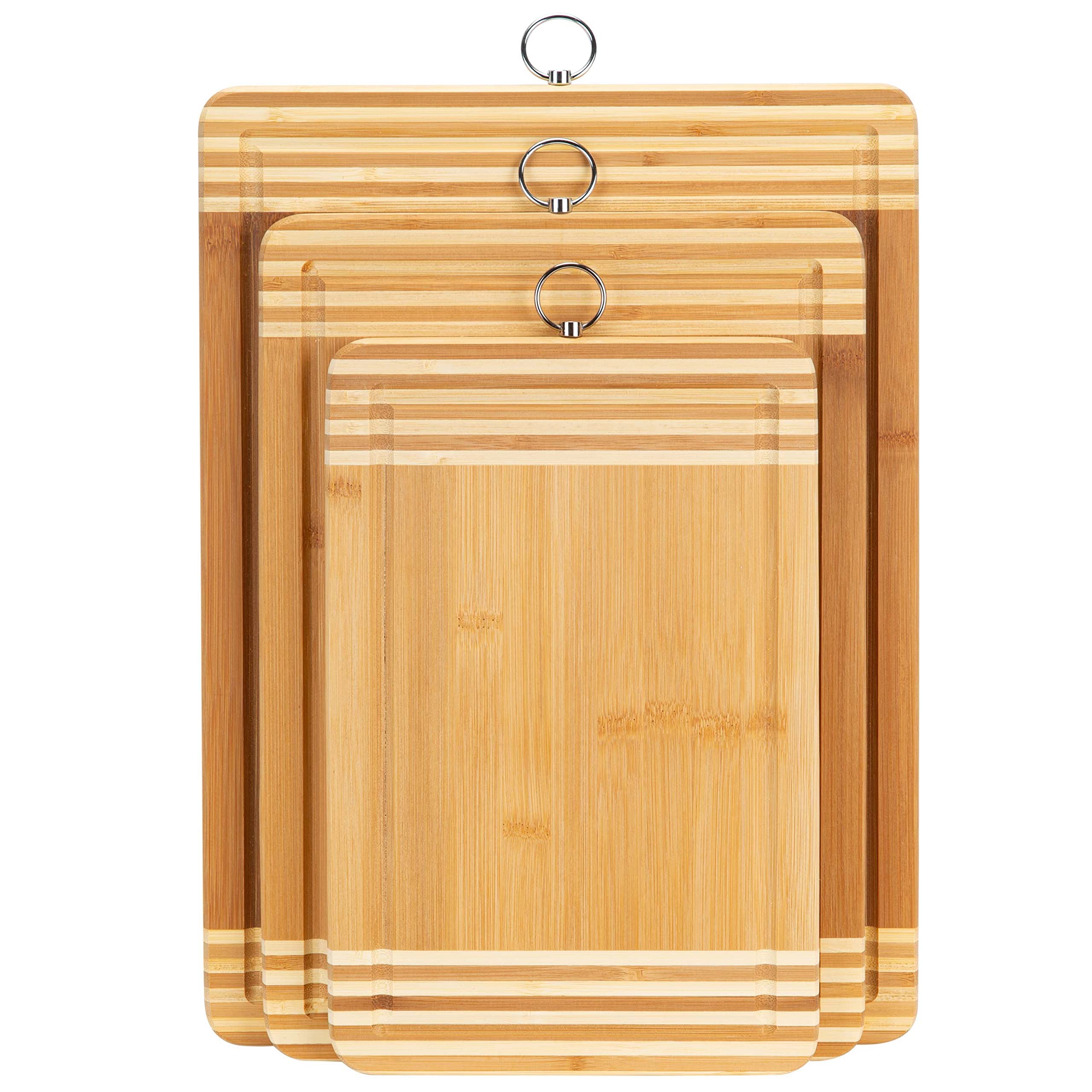 Kitchen Details Bamboo Cutting Board | Extra Large | Dual Sided Surface | Ultra Thick | Cut Resistant | Drip Edge